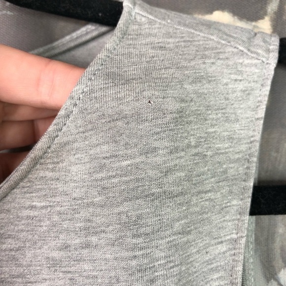 ASTR the Label Gray Cropped Gathered Tie Tank Top - Picture 2 of 5